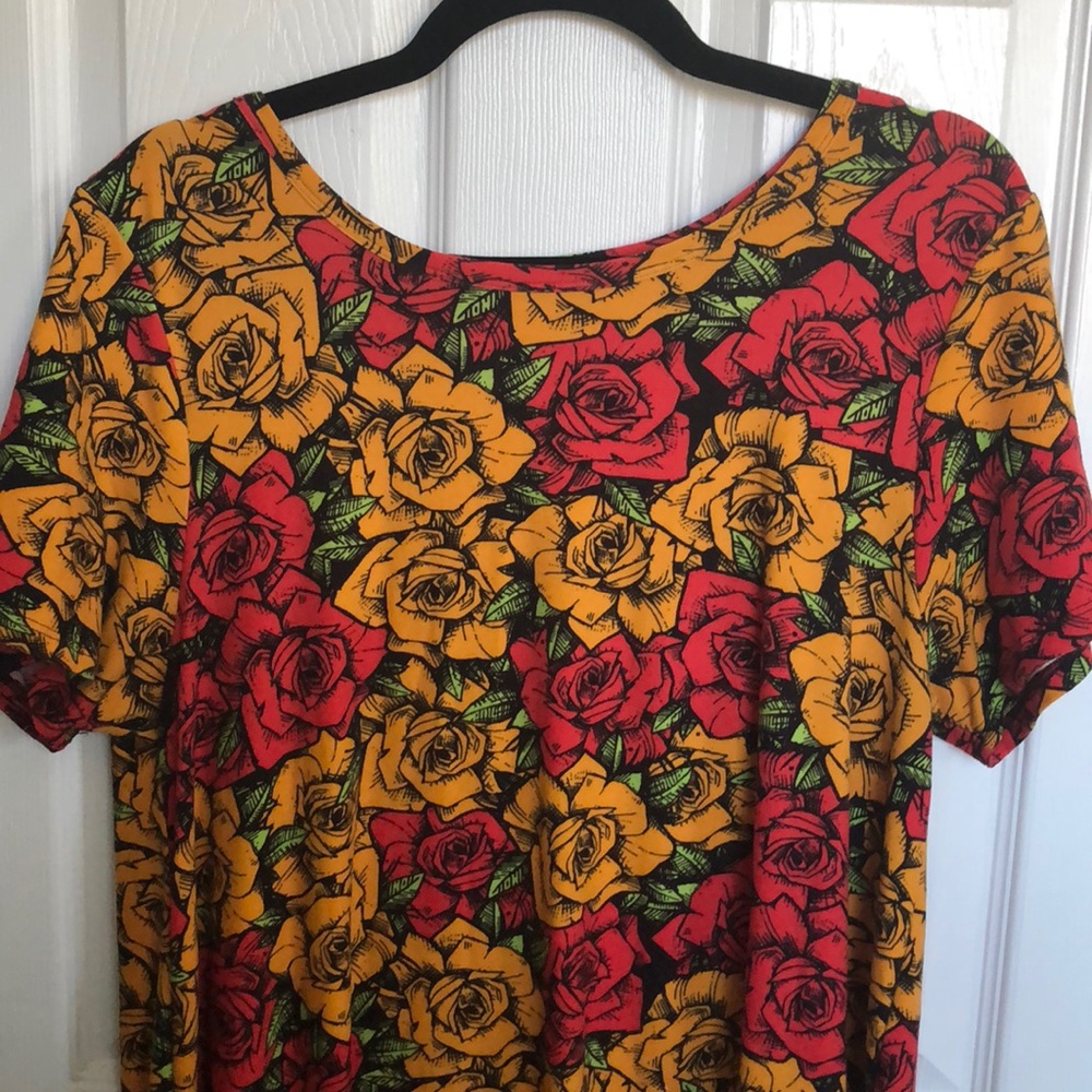 LuLaRoe Fall colored Rose Carly Legging Material